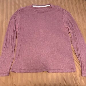lululemon athletica Men's Long Sleeve Shirt - Mauve Maroon